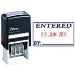 Shiny Self Inking Date Stamp Entered